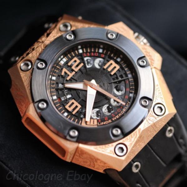 LINDE WERDELIN Octopus II MOON TATOO 18k rose gold mens automatic watch Limited #1 image