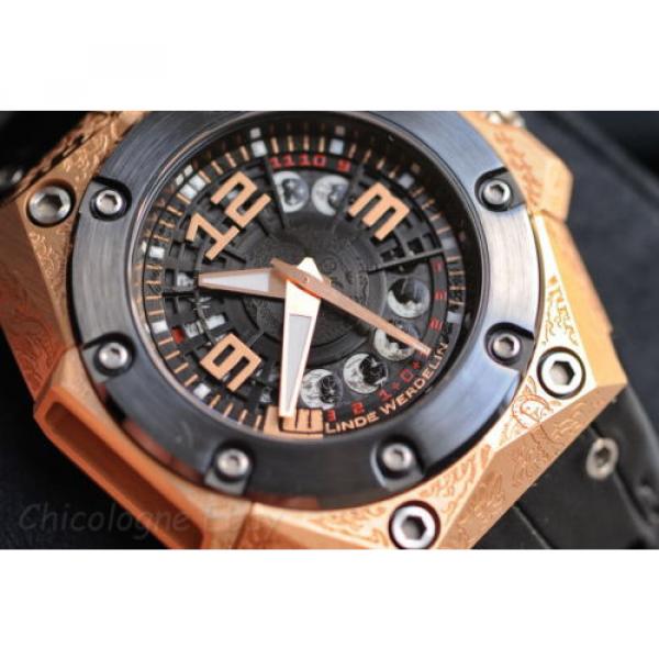 LINDE WERDELIN Octopus II MOON TATOO 18k rose gold mens automatic watch Limited #5 image