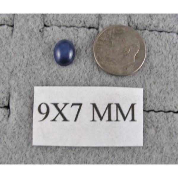 VINTAGE LINDE LINDY 9x7MM CRNFL BLUE STAR SAPPHIRE CREATED L BK EARRINGS .925 SS #5 image