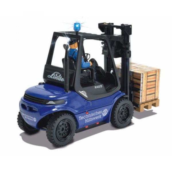 Carson Blue Forklift Linde H 40 D + Pallet Cargo RC Model Car 1:14 Genuine New #4 image