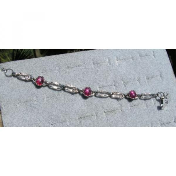 LINDE LINDY TRANS RED STAR RUBY CREATED BRACELET NPM SECOND QUALITY DISCOUNT #1 image