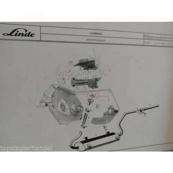 Seal Exhaust system Linde no. 0009611023 Type H12/15/16/18 BR 330,350 #3 image