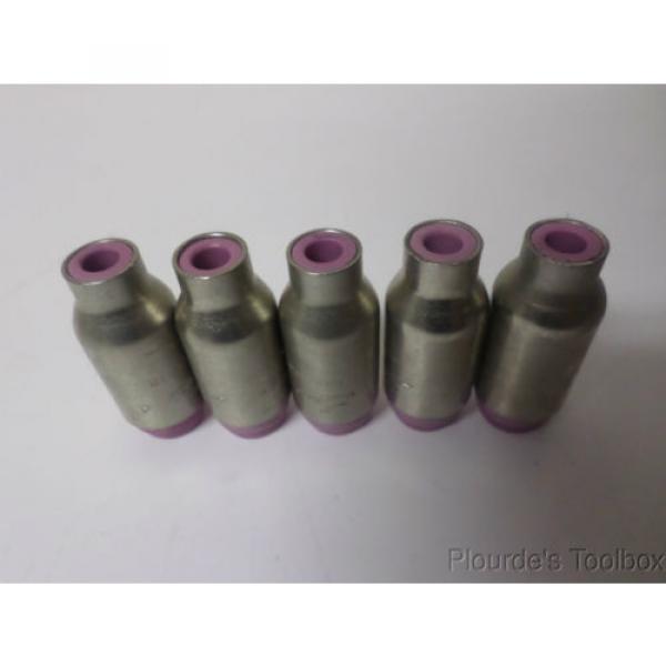 Lot of (5) New Linde No. 4 Alumina Cups, HW-17 &amp; 18 Torch, 10N56 #4 image