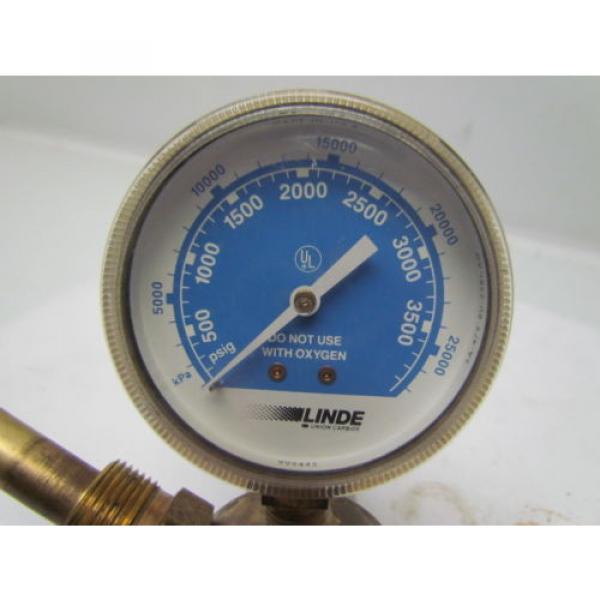 Linde 8504 R-77-75-580 Compressed Gas Regulator w/gauge #8 image