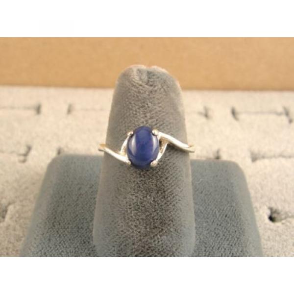 8X6mm 1.5+ CT LINDE LINDY CRNFLWR BLUE STAR SAPPHIRE CREATED SECOND RING .925 SS #2 image