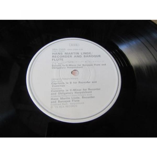 HANS MARTIN LINDE BACH TELEMANN SAMMARTINI STAMITZ RCA JAPAN AUDIOPHILE LP #2 image
