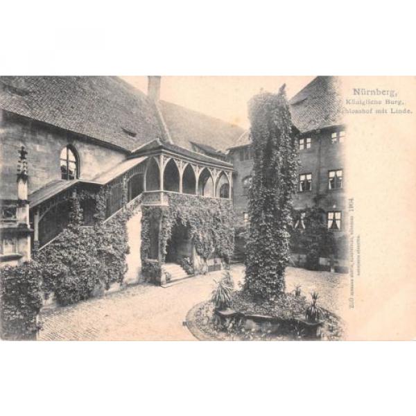Germany postcard Nurnberg Konigliche Burg Schlosshof mit Linde #1 image