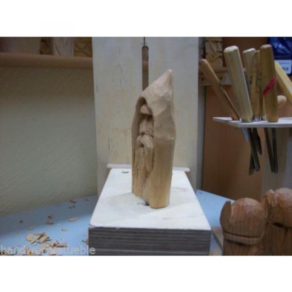 Gesicht Wichtel Holzfigur Hand geschnitzt aus linde Einzelstück #2 image