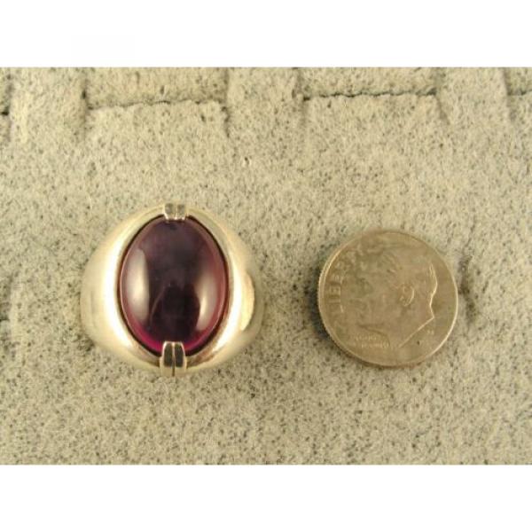 MENS 16X12mm 9+ CT LINDE LINDY RED STAR SAPPHIRE CREATED RUBY SECOND RING SS #4 image