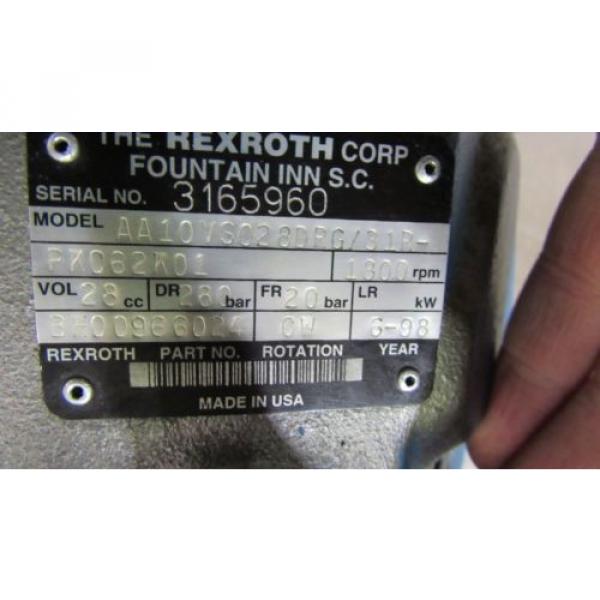 REXROTH AA10VS028DRG/31R-PKC62K01 AXIAL HYDRAULIC PISTON pumps BH00966024 #6 image