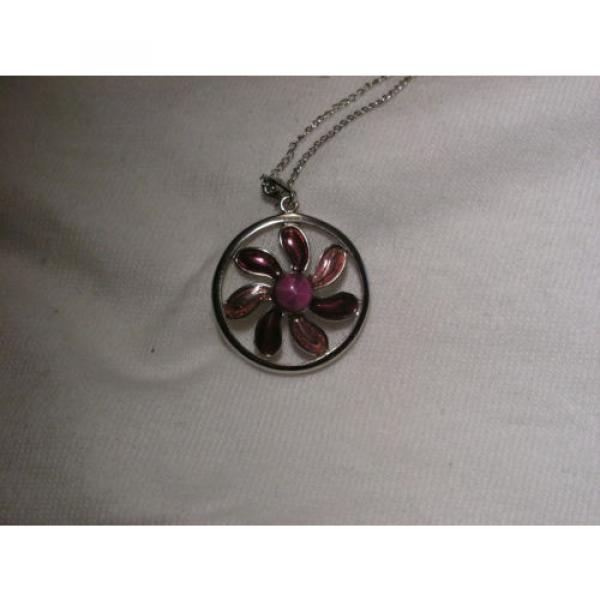 ...Sterling Silver,Enamel,Linde/Lindy Ruby Star Sapphire Pendant Necklace... #1 image