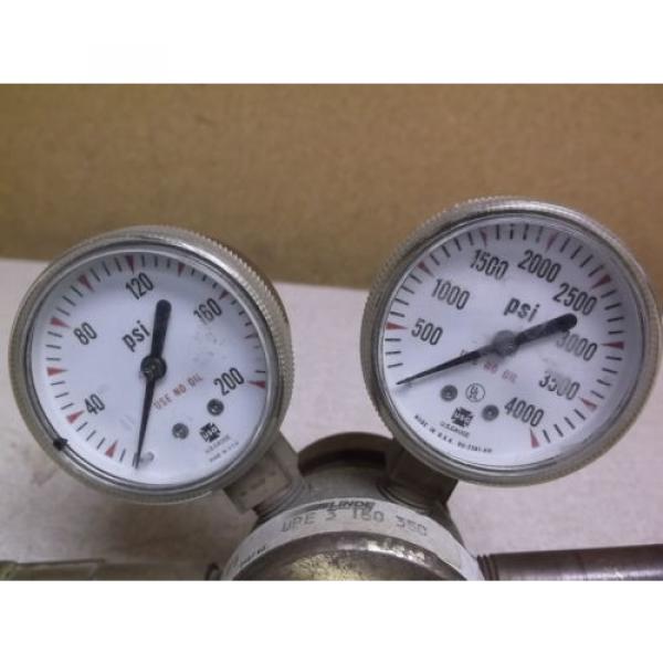 Linde Gas Regulator UPE-3-150 350 w/ 2 Pressure Gauges *FREE SHIPPING* #2 image