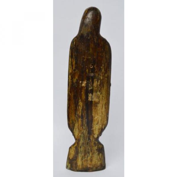Skulptur Figur Holz Linde handgeschnitzt Madonna Maria Muttergottes 19Jh H 33 cm #3 image