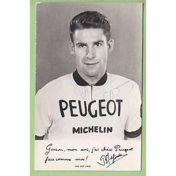 VAN DER LINDE, Autographe manuscrit. cyclisme.Peugeot Michelin #1 image