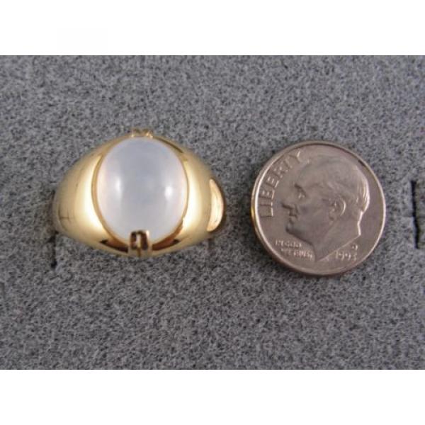 PMP LINDE LINDY TRANS WHITE STAR SAPPHIRE CREATED RING YELLOW GOLD PLATE .925 SS #4 image