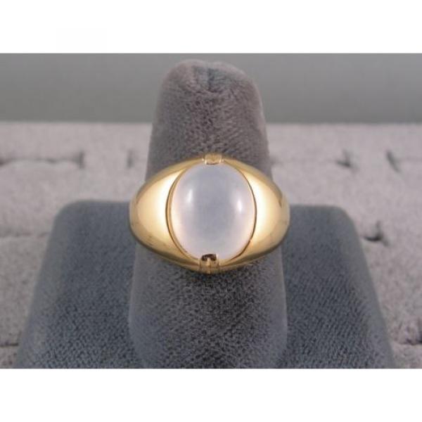 PMP LINDE LINDY TRANS WHITE STAR SAPPHIRE CREATED RING YELLOW GOLD PLATE .925 SS #5 image