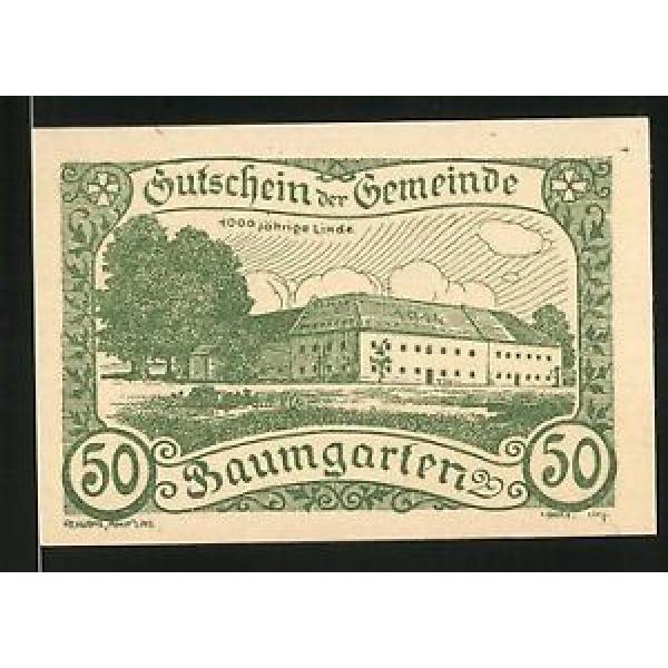 Notgeld Baumgarten bei Perg 1920, 50 Heller, 1000jährige Linde #1 image