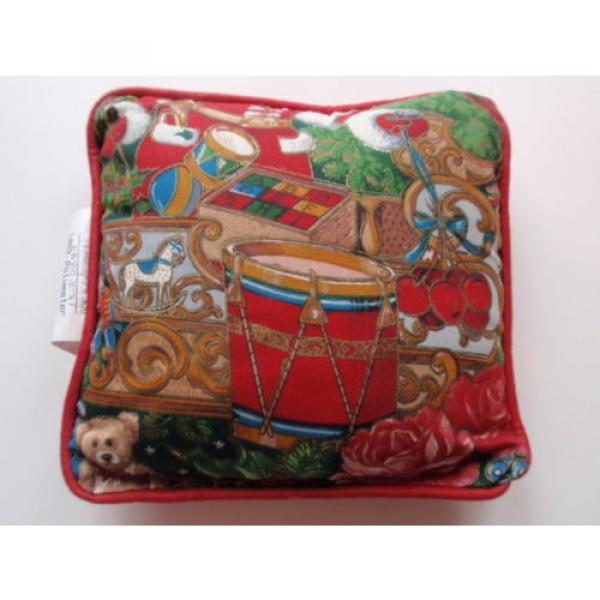 Linde Products Small Decorative Christmas Pillow Holiday Toys Drums Red Festive #1 image