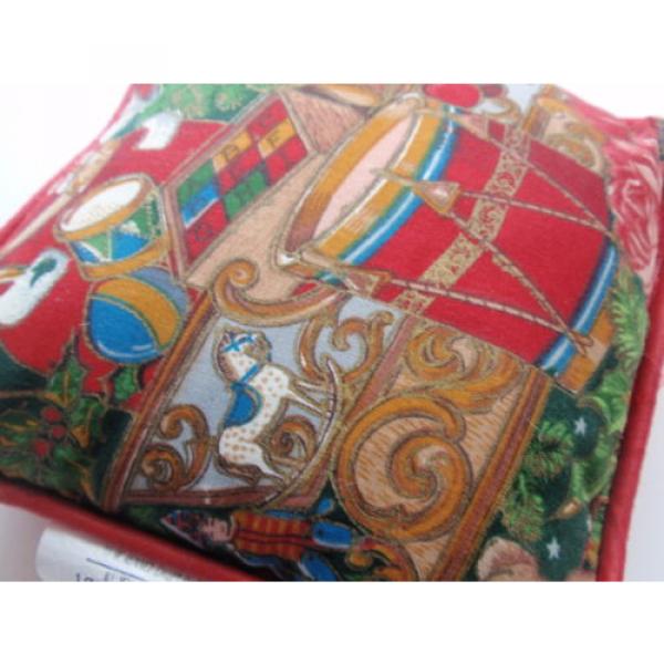 Linde Products Small Decorative Christmas Pillow Holiday Toys Drums Red Festive #2 image