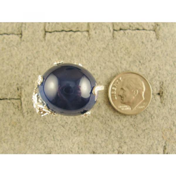 UNISEX 53 CT PMP LINDE LINDY TWILIGHT BLUE STAR SAPPHIRE CREATED DRAGON RING S/S #3 image