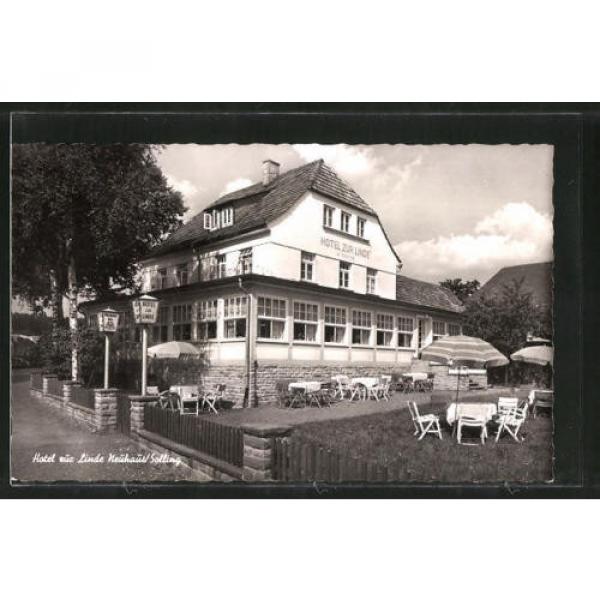 schöne AK Neuhaus, Hotel Zur Linde mit Gartenansicht 1958 #1 image