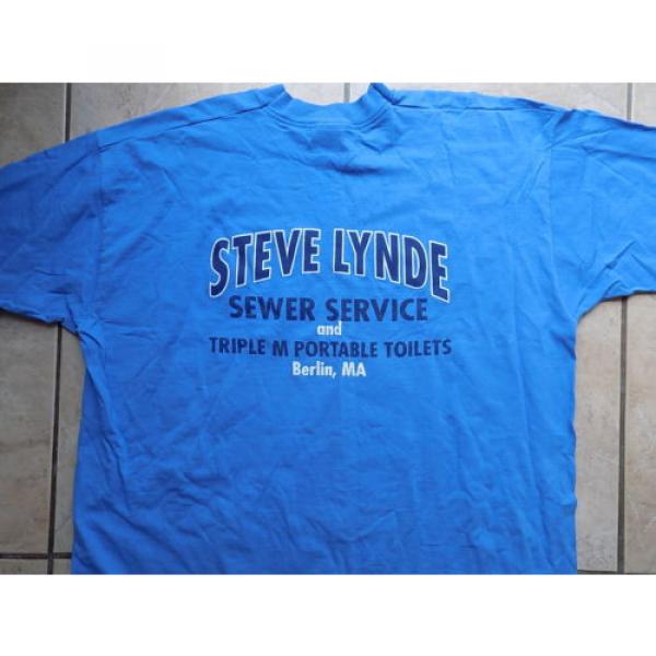 Steve Linde Sewer Service &amp; Portable Toilets T-Shirt, XXL, Berlin, MA, VGUC #5 image