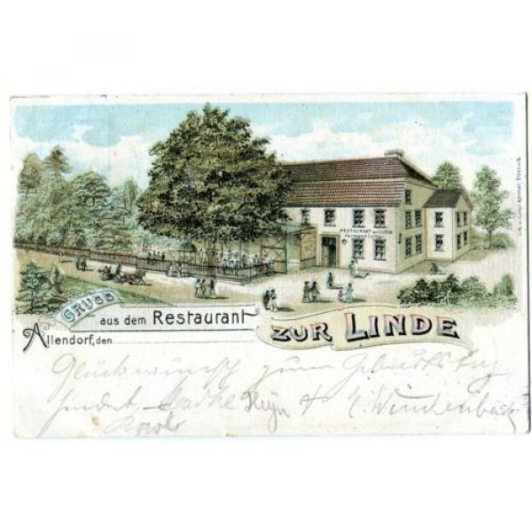 Ak Gruß aus Allendorf an der Werra Restaurant zur Linde Bad Sooden Litho 1908 #1 image