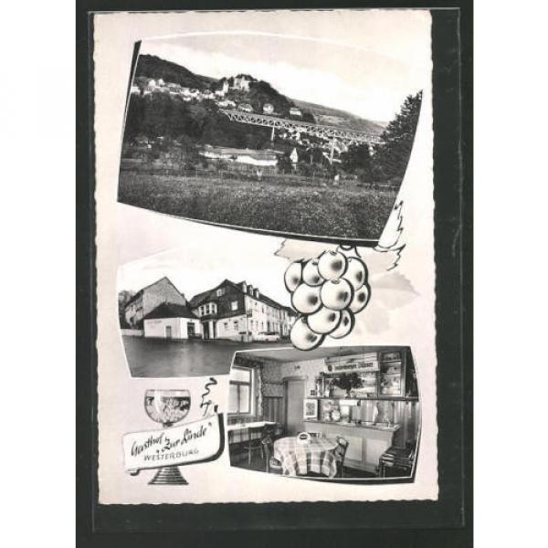 schöne AK Westerburg, Gasthof Zur Linde und Ortsansicht 1961 #1 image