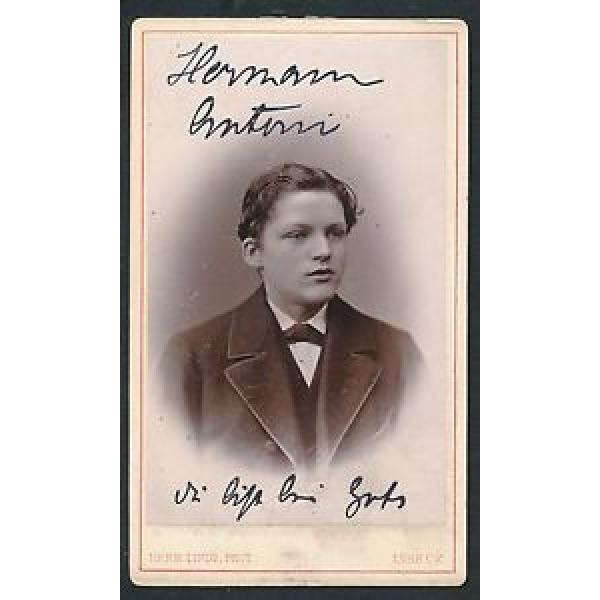 CDV c. 1880 - Jeune Homme Ph. Linde à Lubeck Allemagne  - T770 #1 image