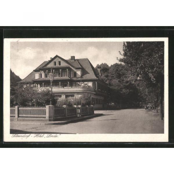 alte AK Sitzendorf, Ortsstraße mit Hotel Zur Linde 1929 #1 image