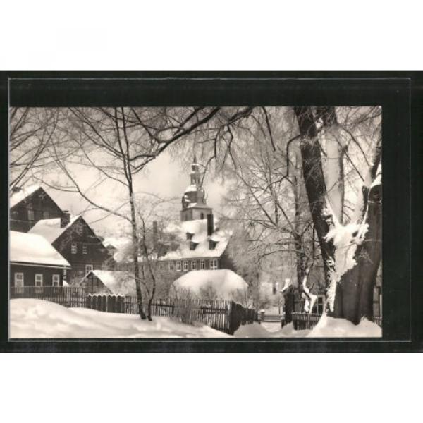 alte AK Großbreitenbach, Ortspartie an der alten Linde im Winter #1 image