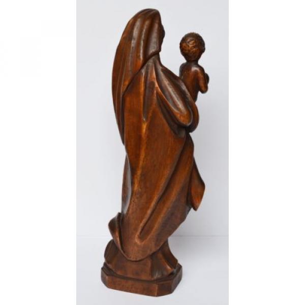 Große Holz Skulptur Linde geschnitzt Maria Muttergottes Madonna mit Kind 54 cm #4 image