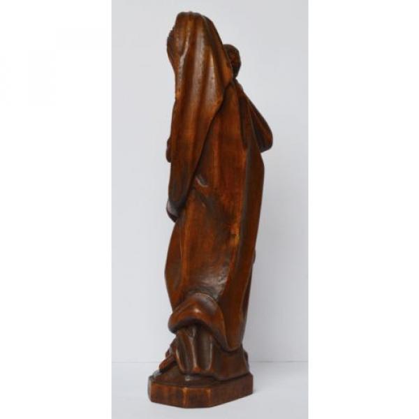 Große Holz Skulptur Linde geschnitzt Maria Muttergottes Madonna mit Kind 54 cm #5 image