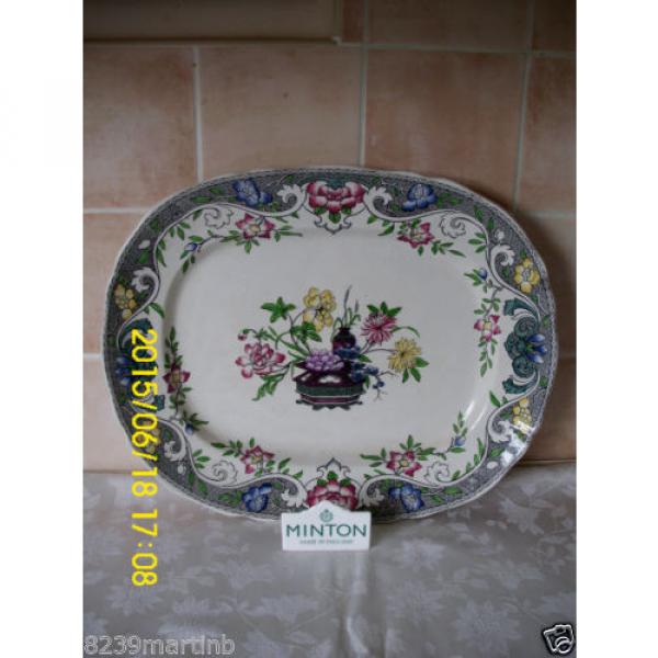 Minton M &amp; Co Linde Pattern Floral Large Meat Platter #1 #1 image