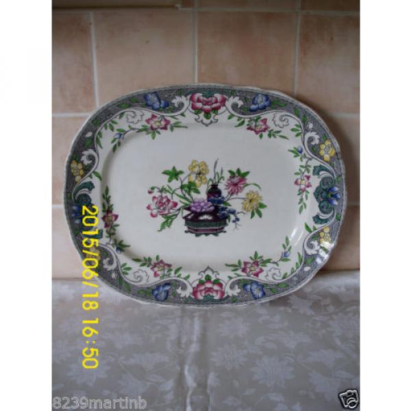 Minton M &amp; Co Linde Pattern Floral Large Meat Platter #1 #2 image