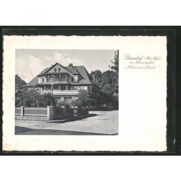 alte Präge-AK Sitzendorf, Hotel zur Linde 1935 #1 image