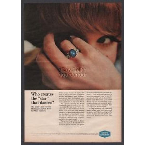 1965 Linde Star Blue Sapphire Ring Jewelry Photo Print Union Carbide Ad #1 image