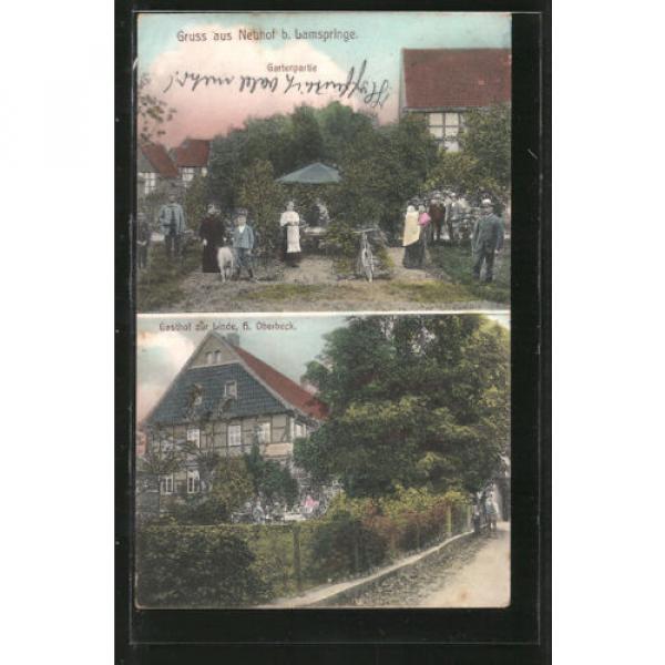 alte AK Neuhof, Gartenpartie, Gasthof Zur Linde 1908 #1 image