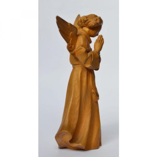Engel Skulptur Holzfigur Linde handgeschnitzt Höhe 19 cm sehr ausdrucksvoll #3 image