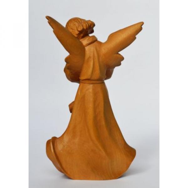 Engel Skulptur Holzfigur Linde handgeschnitzt Höhe 19 cm sehr ausdrucksvoll #4 image
