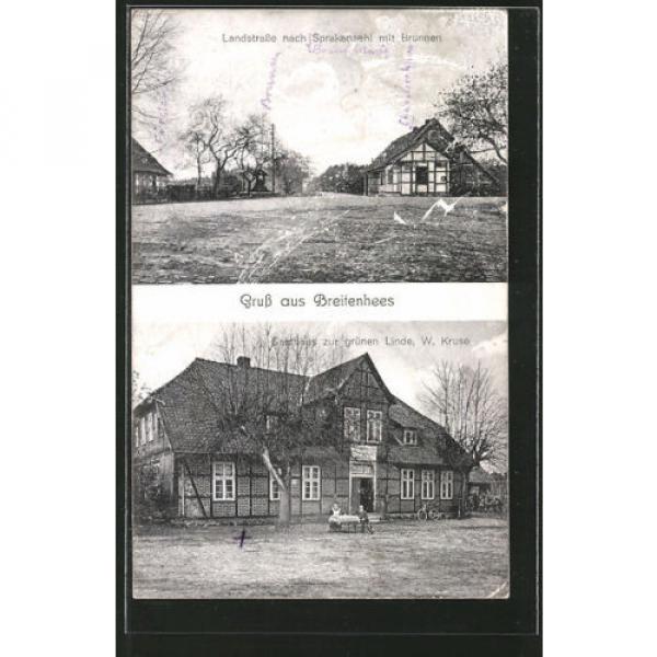 AK Breitenhees, Gasthaus zur grünen Linde, Landstraße nach Sprakensehl mit Brun #1 image