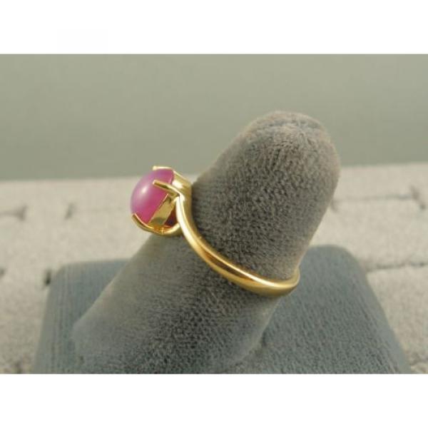 VINTAGE LINDE LINDY DUSKY ROSE STAR SAPPHIRE CREATED BYPASS RING YLGDPLT .925 SS #5 image