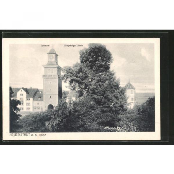 schöne AK Neuenstadt, 1000 jährige Linde, Torturm #1 image