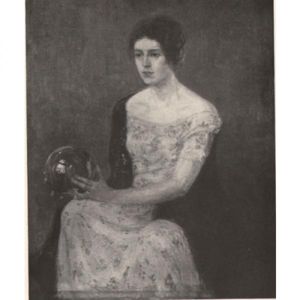 Pensive Woman Holding a Crystal Ball  - 1918 Vintage Print - Ossip L Linde #1 image