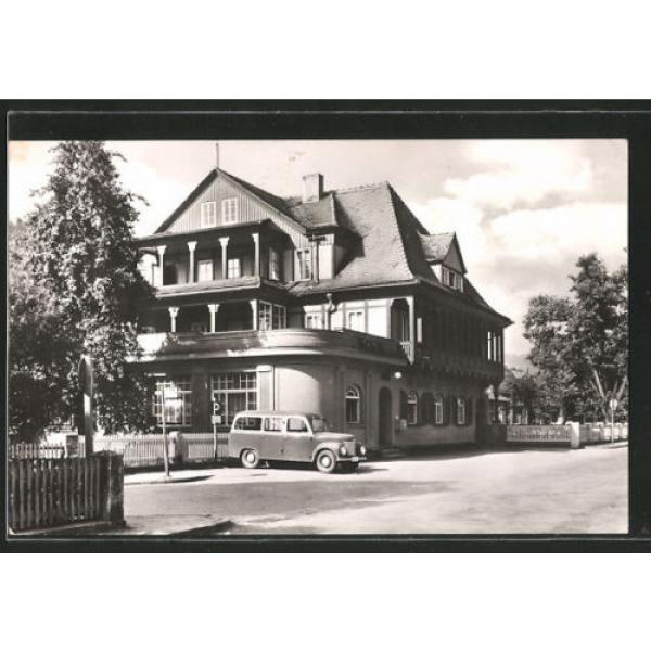 alte AK Sitzendorf, HO-Hotel Zur Linde mit Auto #1 image