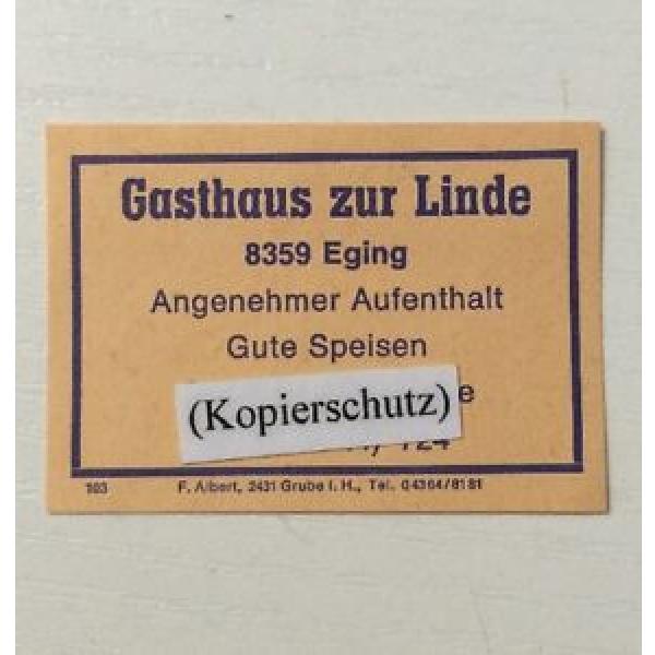 Zündholzetikett: Gasthaus Zur Linde 8359 Eging      (21011514) #1 image
