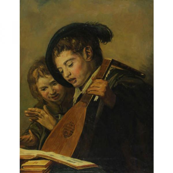 Signé J. v. du Linde Jr Musizierende Enfants Art des Rembrandt ou Hals ? #1 image