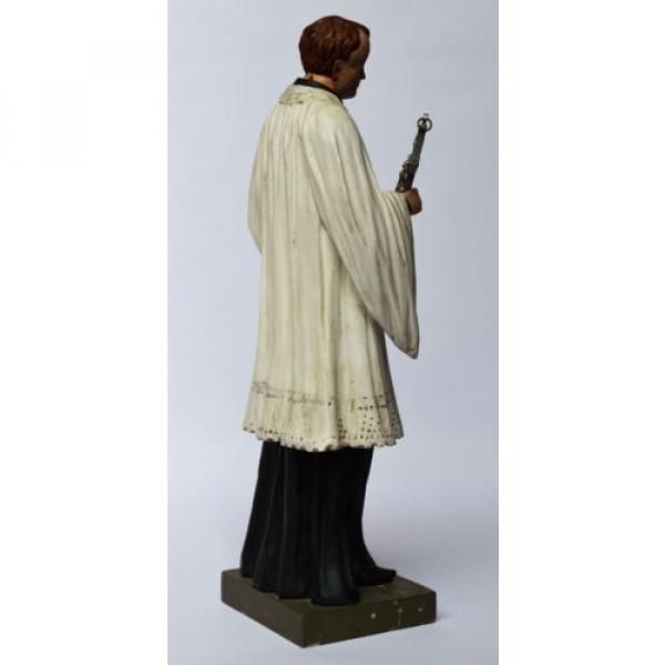 Heiliger Aloisius Holzfigur Skulptur Linde geschnitzt gefasst 19. Jh. H. 43 cm #4 image