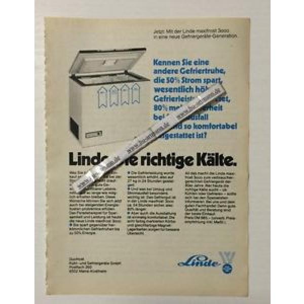 Werbung Linde Gefriergetäte      von 1980   (10071428) #1 image