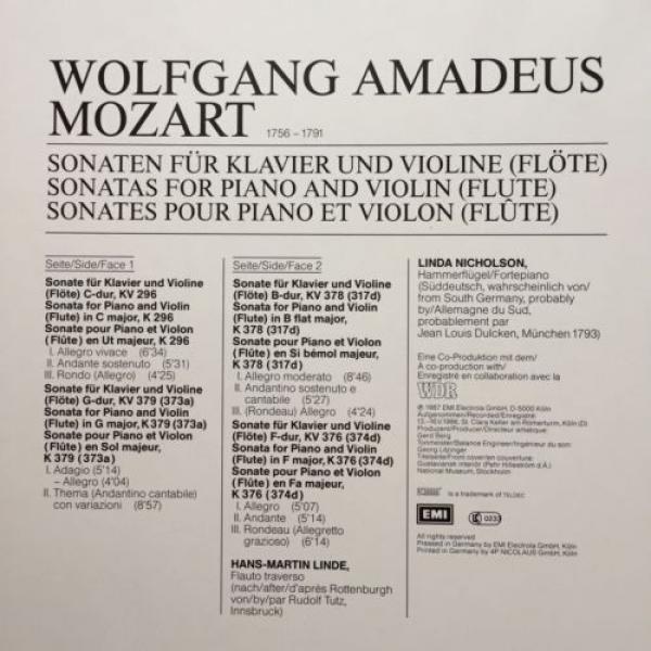 Hans Martin-Linde - Mozart: Violin Sonatas ( Flute ) - EMI digital LP, 27 0548 #9 image